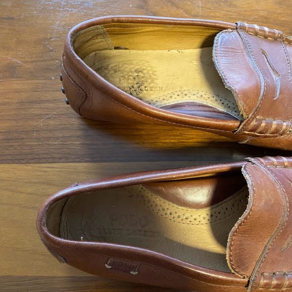 Polo Ralph Lauren Brown Leather Men\'s Driver Loafers Size 8.5 main image 4
